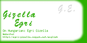 gizella egri business card